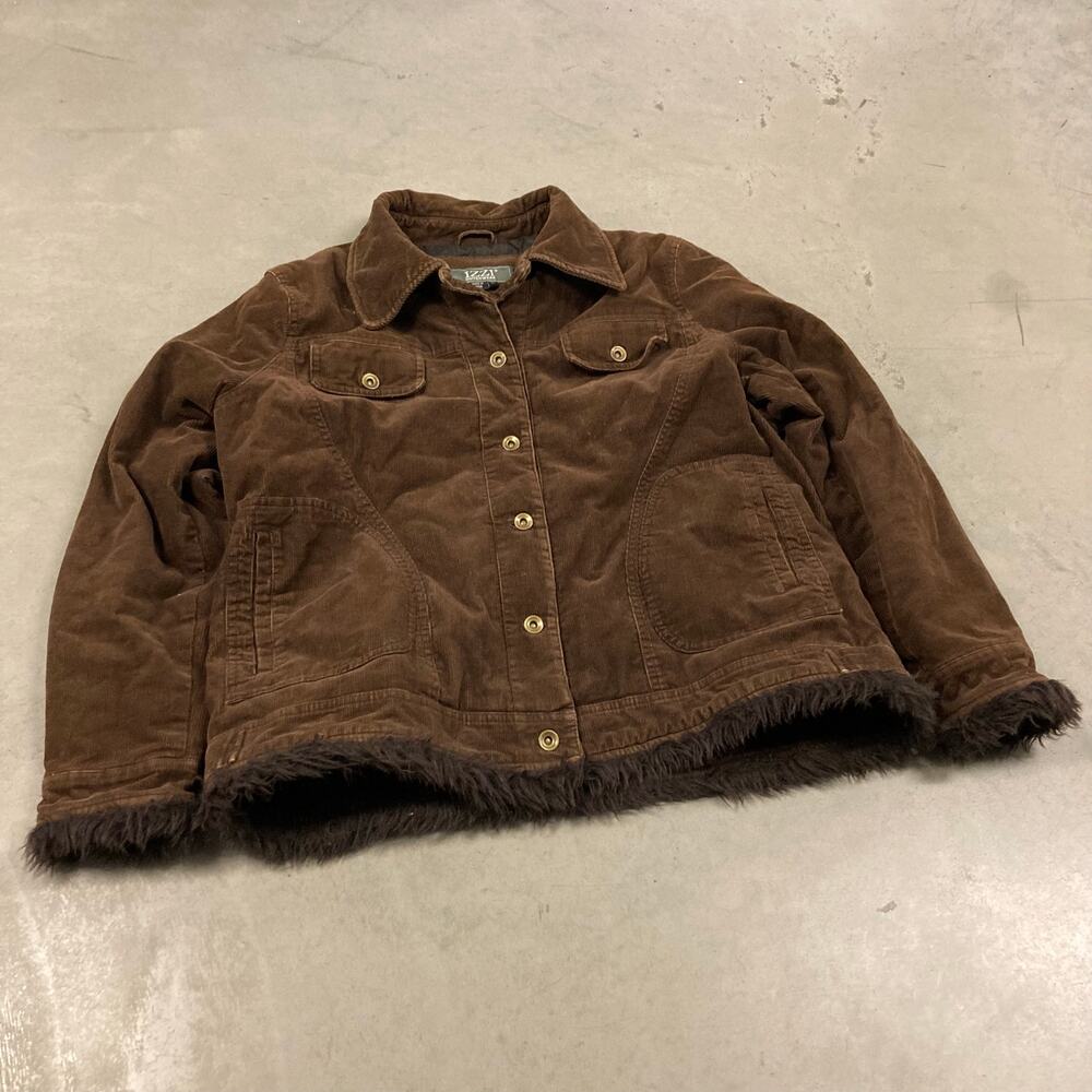 Y2K afghan accented corduroy trucker jacket